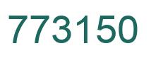 Number 773150 green image