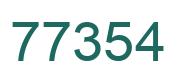 Number 77354 green image