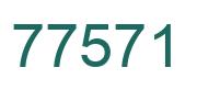 Number 77571 green image