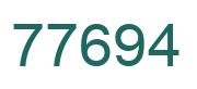 Number 77694 green image