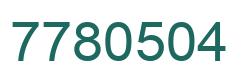 Number 7780504 green image