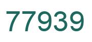 Number 77939 green image