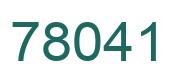 Number 78041 green image