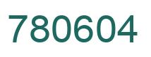 Número 780604 imagen verde