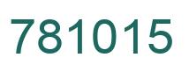 Number 781015 green image