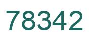 Number 78342 green image