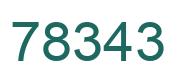 Number 78343 green image