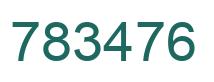 Number 783476 green image