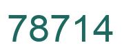 Number 78714 green image