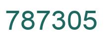 Number 787305 green image