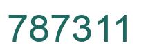 Number 787311 green image
