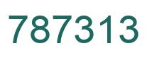 Number 787313 green image