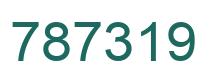 Number 787319 green image
