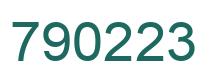 Número 790223 imagen verde