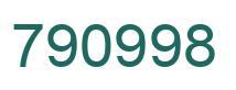 Number 790998 green image