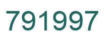 Number 791997 green image