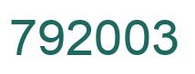 Number 792003 green image