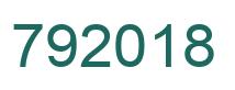 Number 792018 green image
