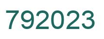 Number 792023 green image
