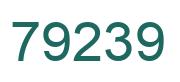 Number 79239 green image