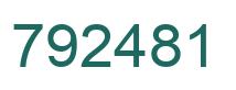 Number 792481 green image