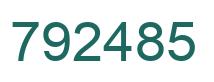 Number 792485 green image
