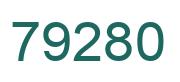 Number 79280 green image