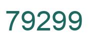 Number 79299 green image