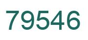 Number 79546 green image