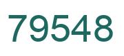 Number 79548 green image