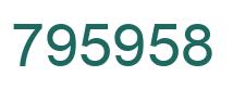 Number 795958 green image
