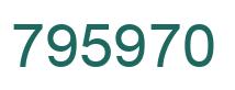 Number 795970 green image