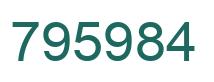 Number 795984 green image