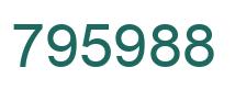 Number 795988 green image