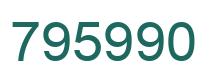 Number 795990 green image