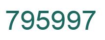 Number 795997 green image