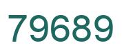 Number 79689 green image