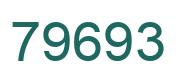 Number 79693 green image