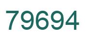 Number 79694 green image