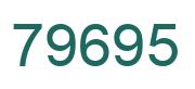 Number 79695 green image