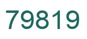 Number 79819 green image