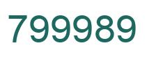 Number 799989 green image