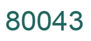 Number 80043 green image