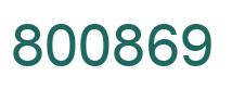 Número 800869 imagen verde