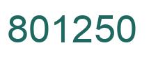 Número 801250 imagen verde