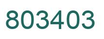 Number 803403 green image