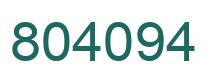 Number 804094 green image