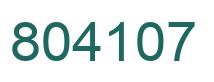Number 804107 green image