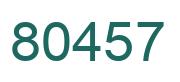 Number 80457 green image
