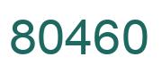 Número 80460 imagen verde